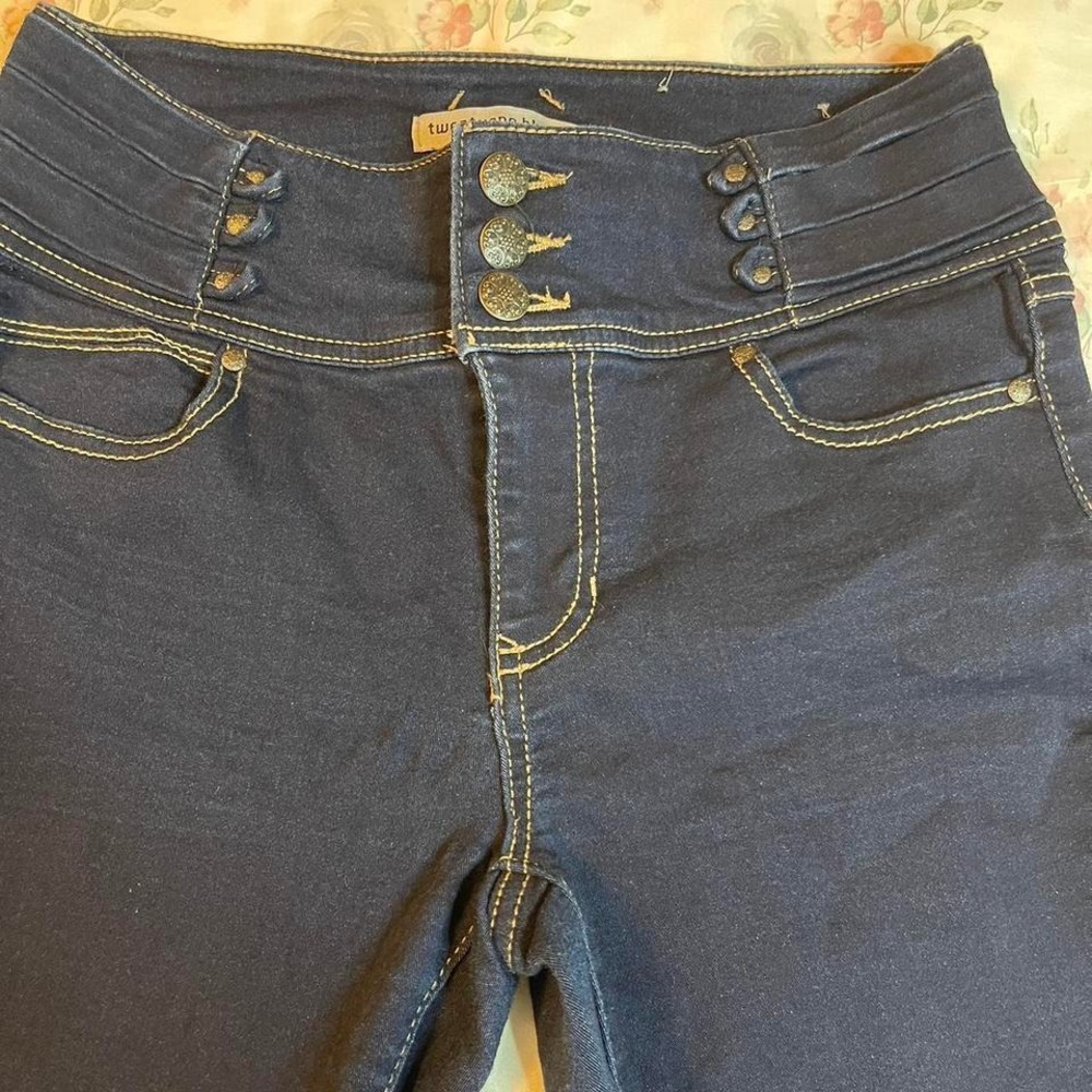 Twenty One Black by‎ Rue 21 Women's Jeans Size 5/6R Dark Blue Skinny Stretch - Picture 2 of 5
